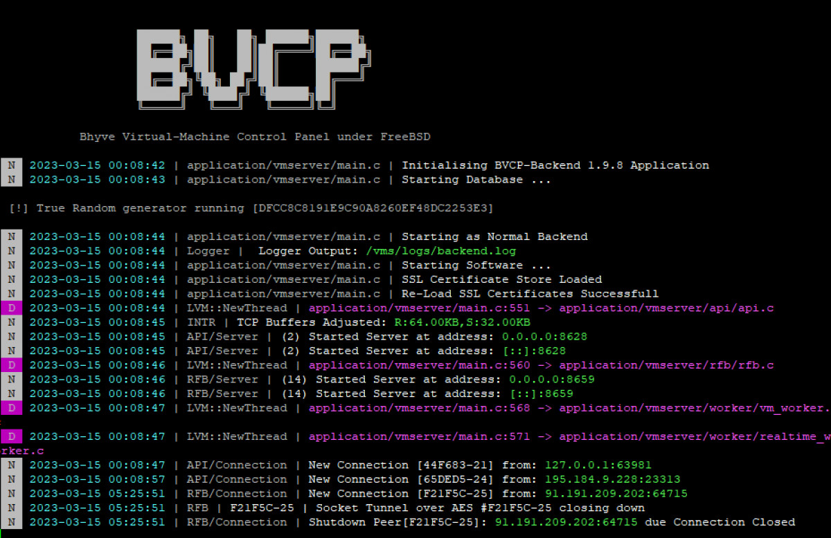FreeBSD Bhyve Webadmin | BVCP 1.9.8 Just Released